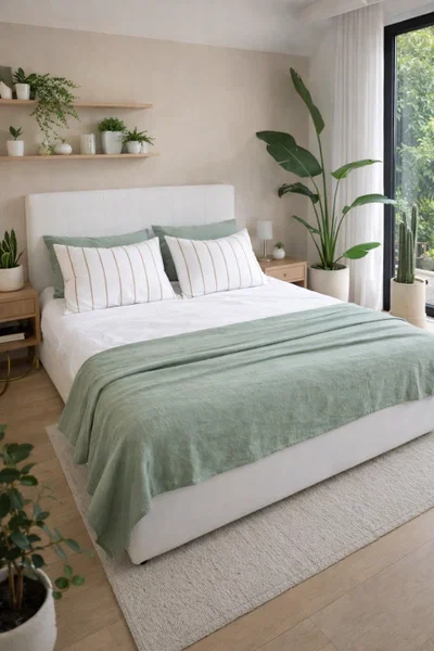 Pie de Cama Verde Seco