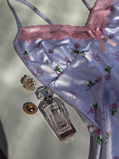 Floreado Babydoll con encaje 