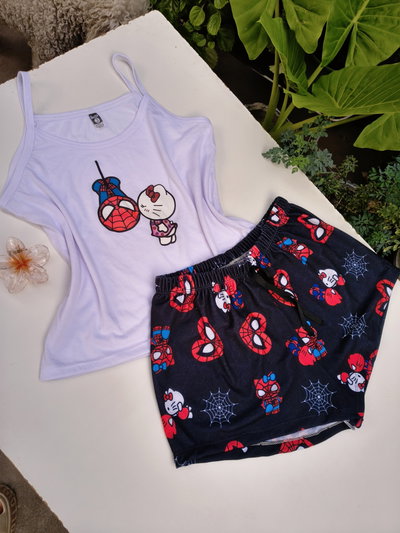 Conjunto Short/Musculosa SPIDERMAN-KITTY 