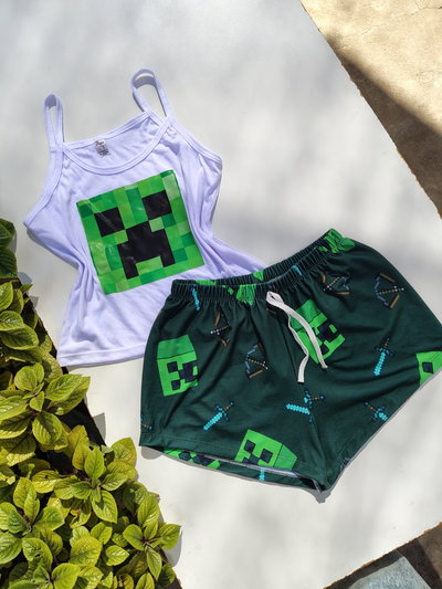 Conjunto Short/Musculosa MINECRAFT