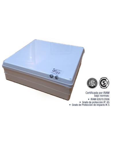 Caja de paso estanca plastica 27x27x8