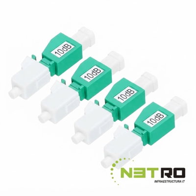 Atenuador FO LC/APC monomodo 10db