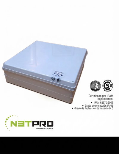 Caja de paso estanca plastica 27x27x8