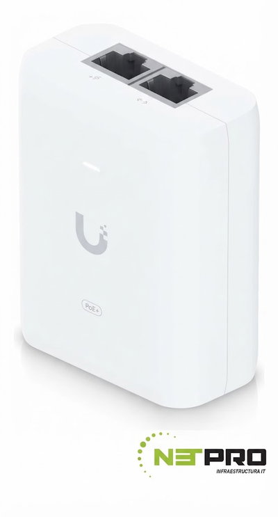 Inyector PoE+ Ubiquiti 802.3at 30W para UniFi