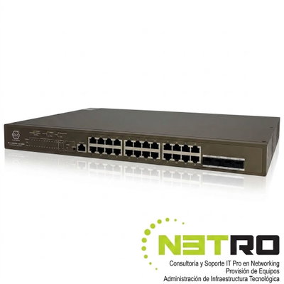 Switch POE 24p 10/100/1000 4Sfp - Administrable
