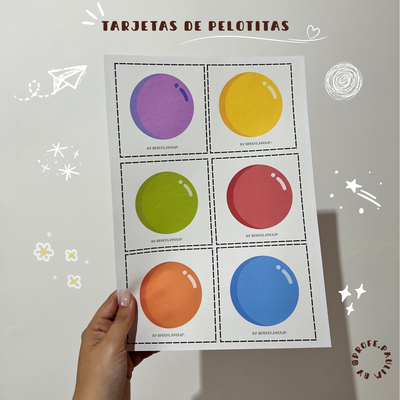 TARJETAS DE PELOTITAS