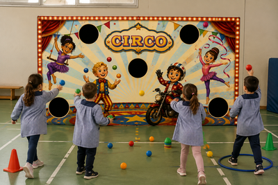 ARTISTAS CIRCENSES - telón de emboque