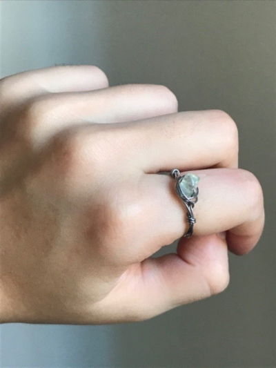 Anillo fluorita verde 