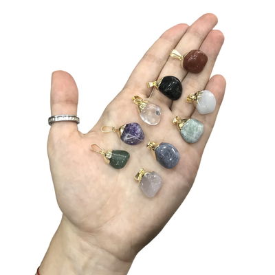 Dijes rolados con electroplata dorado