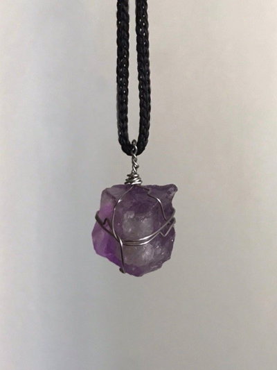 Collar Amatista en bruto 