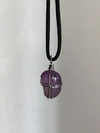 Collar Amatista rolada 