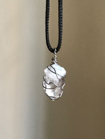 Collar Cuarzo cristal en bruto 