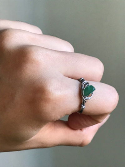 Anillo cuarzo verde 