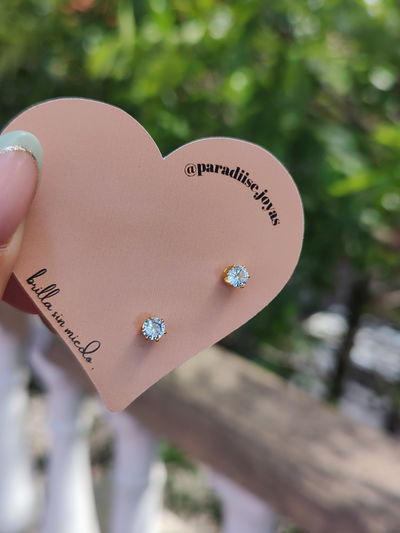 Aros pasantes cubic blanco mini 