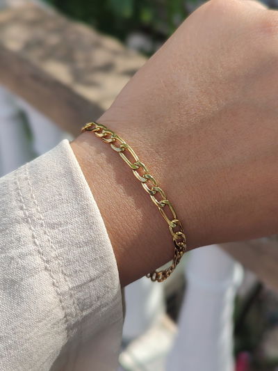 Pulsera figaro gold 