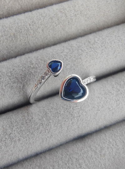 Anillo Chiara azul (regulable) 