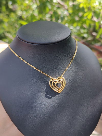 Collar corazón con diseño 
