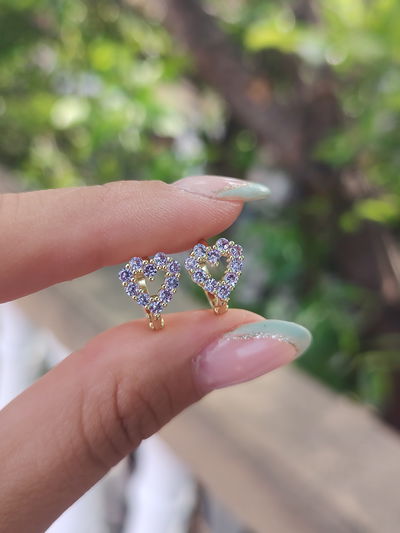 Argollitas Lili violeta gold 