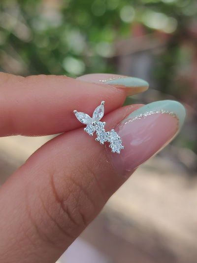 Aro/piercing mariposa (tuerca a rosca)