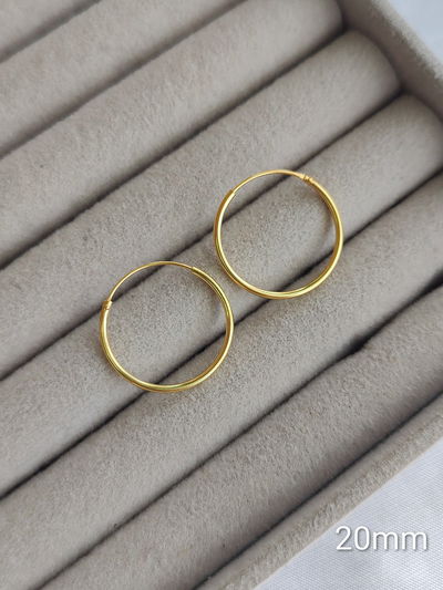 Argollitas clásicas 20mm (plata dorada)