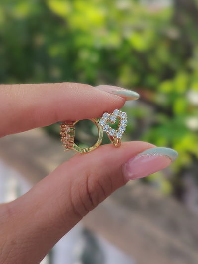 Argollitas Lili cristal gold 