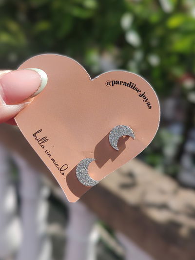 Aros pasantes luna esmerilada