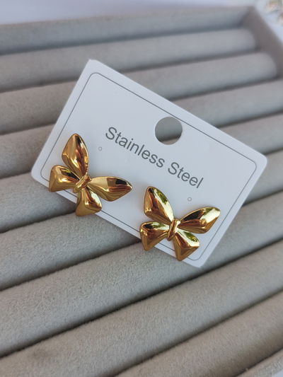 Aros pasantes mariposa gold