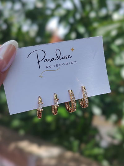 Mix de argollitas Gold 3