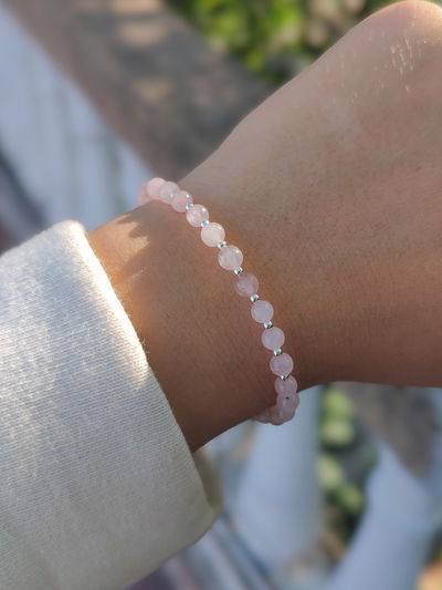 Pulsera cristales rosas 