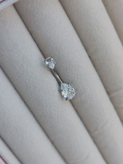 Piercing ombligo doble gota