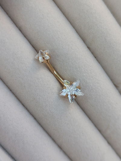 Piercing ombligo estrella gold