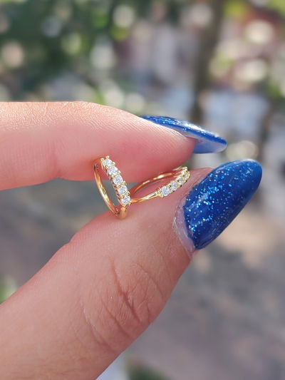 Piercing dorado con cubics 1cm (unidad)