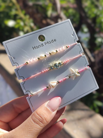 Pack de 3 pulseras/tobilleras