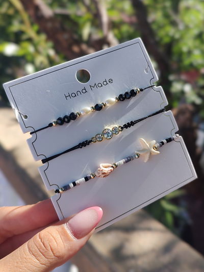 Pack de 3 pulseras/tobilleras