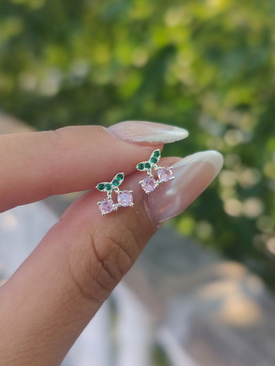 Aros pasante cerezitas