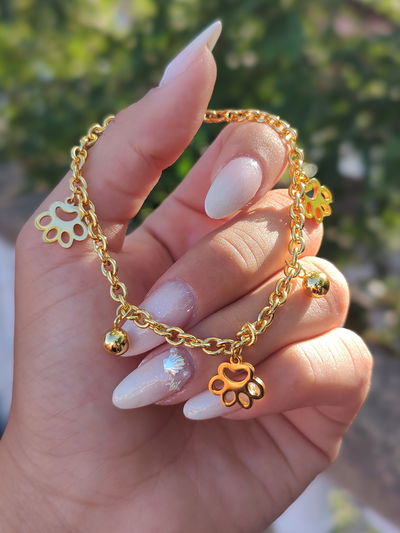 Pulsera huellitas gold