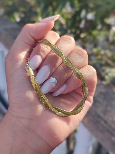 Pulsera cristales gold