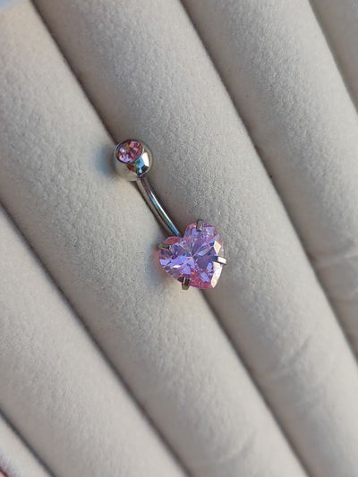 Piercing ombligo doble cubic corazón tornadolada 