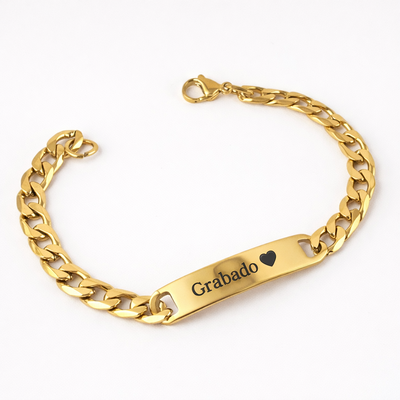 Pulsera de Identidad adulto dorada 