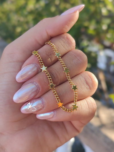 Pulsera grumet estrellitas 