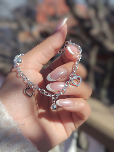 Pulsera dijes corazones