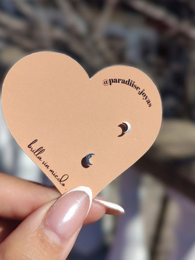 Aros pasantes lunita mini