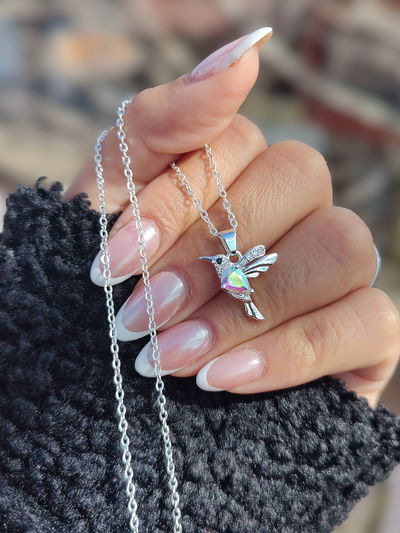 Collar colibrí tornasolado