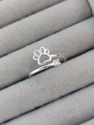 Anillo regulable huellita y cubic