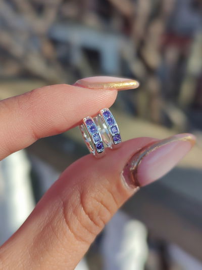 Argollitas Zoe violeta 12mm