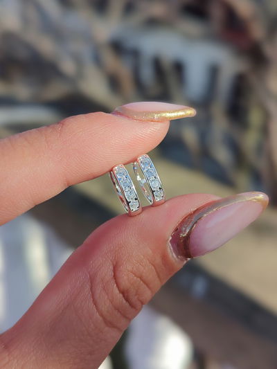 Argollitas Zoe cristal 12mm