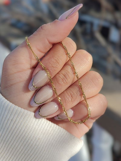 Pulsera Singapur bolitas gold