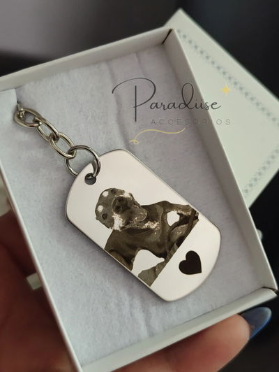 Llavero con grabado de foto