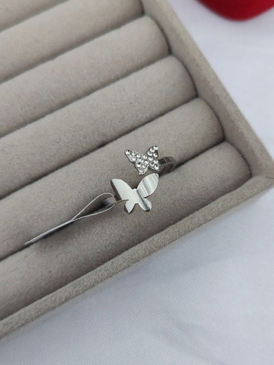 Anillo doble mariposa T19