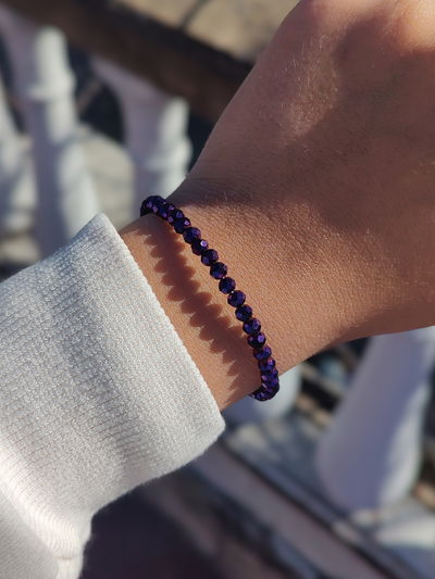 Pulsera cristales violetas